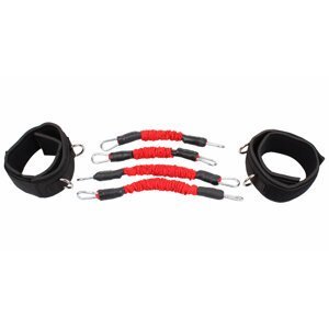 Merco Leg Trainer Set odporové gumy sada Barva: Červená