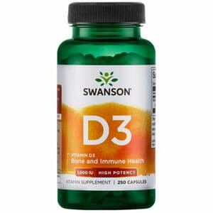 Vitamín D3 30 kapslí 1000iu - Swanson