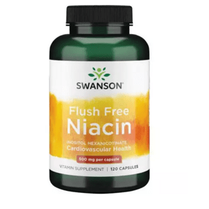 Vitamín B3 Flush-Free 120 kapslí 500mg - Swanson - EXP 07/2022