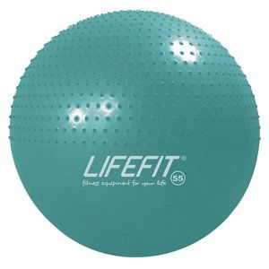 Gymnastický masážní míč LIFEFIT® MASSAGE BALL 65 cm, tyrkysový