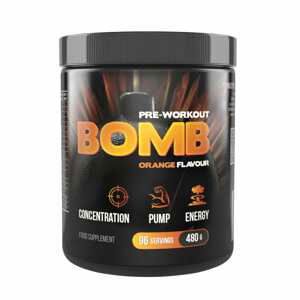 7NUTRITION Pre-Workout Bomb 480 g komplexní sypká předtréninková směs Varianta: Pomeranč