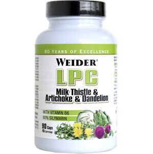 Weider LPC Milk Thistle & Artichoke & Dandelion 90 kapslí, extrakty ze semen ostropestřece Varianta: pampelišky a artyčoku