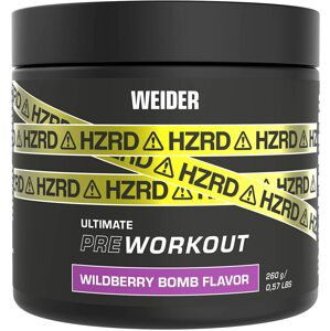 Weider HZRD Ultimate PreWORKOUT, 260g, prášková forma silně stimulační a vasodilatační předtréninková směs Varianta: Wild Berry