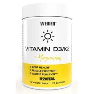 Weider Vitamin D3 / K2 + Magnesium 120 cps Varianta: vitamíny D3 a K2 s hořčíkem