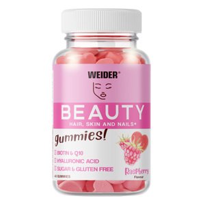 Weider Beauty Gummies 40 ks, želatinové bonbóny pro vlasy, pokožku a nehty Varianta: Malina