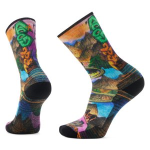 SMARTWOOL HIKE LIGHT CUSHION MOUNTAIN MAZE PRINT CREW SOCKS Velikost: L ponožky