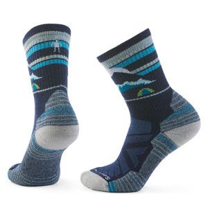 Smartwool W HIKE LIGHT CUSHION MOUNTAIN MOON CR SC deep navy Velikost: M ponožky