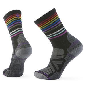Smartwool HIKE LIGHT CUSHION PRIDE CREW SOCKS charcoal Velikost: L ponožky