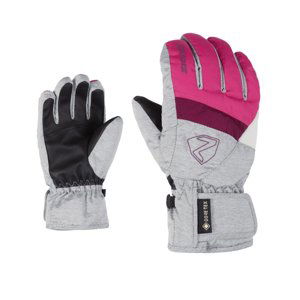 ZIENER-LEIF GTX glove junior  pop pink/light melange Šedá 5,5