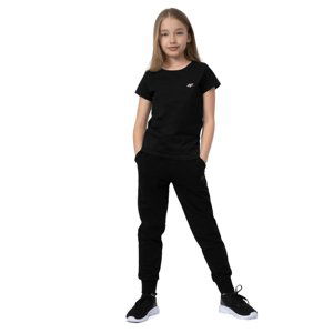 4F-TROUSERS CAS  F130-20S-DEEP BLACK Černá 158