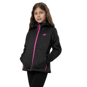 4F-SOFTSHELL JACKET  F042-20S-DEEP BLACK Černá 158