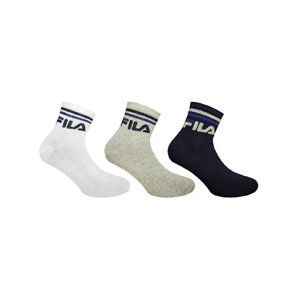 FILA-F9398 SOCKS QUARTER PLAIN -  NAVY 3 PACK barevná 39/42