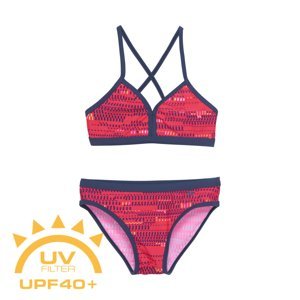 COLOR KIDS-Bikini - AOP, diva pink Růžová 152