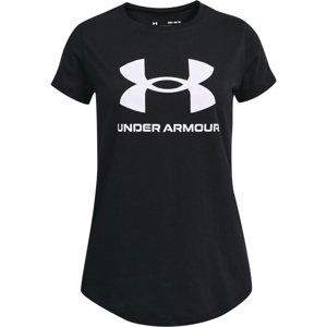 UNDER ARMOUR-UA SPORTSTYLE LOGO SS-BLK Černá 160/170