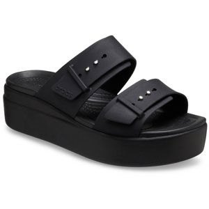 CROCS-Brooklyn Buckle Low Wedge black Černá 36/37