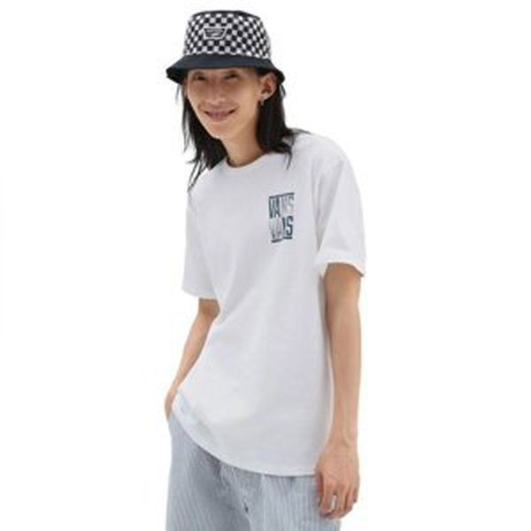 VANS-OFF THE WALL STACKED TYPED SS TEE-WHITE Bílá L