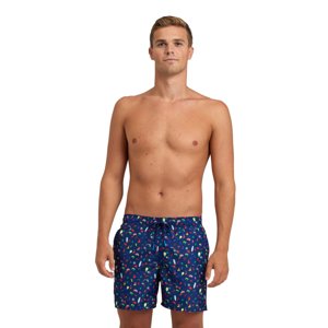 ARENA-MENS BEACH BOXER ALLOVER-750-navy multi Modrá XXL