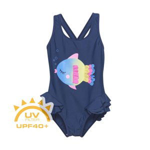 COLOR KIDS-BABY Swimsuit W. Application-7198-Dark Denim Modrá 104