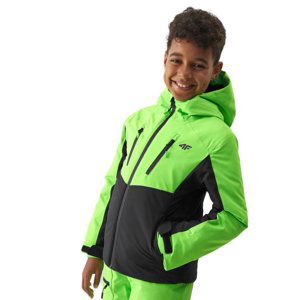 4F JUNIOR-TECHNICAL JACKET-JAW23TTJAM300-41N-GREEN NEON Zelená 164