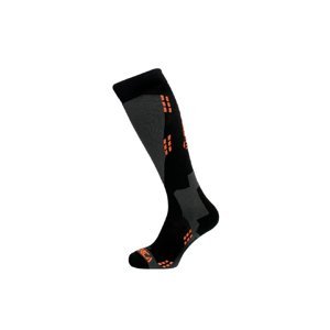 TECNICA-Wool ski socks, black/orange Černá 39/42
