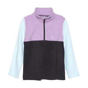 COLOR KIDS-Fleece Pulli - Colorblock, violet tulle Růžová 164