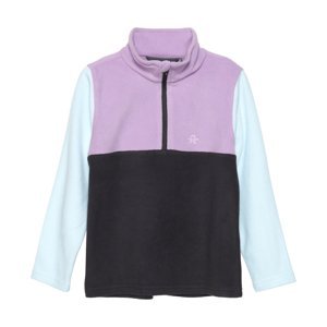 COLOR KIDS-Fleece Pulli - Colorblock, violet tulle Růžová 128