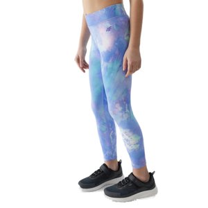 4F JUNIOR-TIGHTS FNK-4FJWSS24TFTIF222-52A-LIGHT VIOLET ALLOVER Fialová 146/152