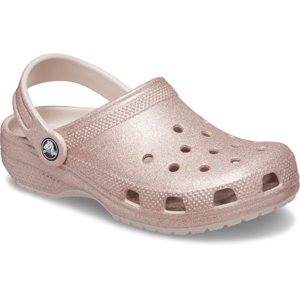 CROCS-Classic Glitter Clog K quartz glitter Růžová 38/39