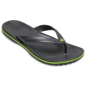 CROCS-Crocband Flip graphite/volt green Šedá 48/49