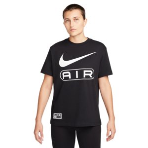 NIKE-W NSW TEE AIR BF SP24-FV8002-010-BLACK/WHITE Černá XL