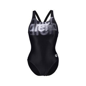 ARENA-WO OVERLAP SWIMSUIT V BACK LB Černá M