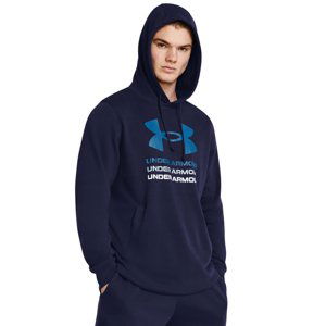 UNDER ARMOUR-UA Rival Terry Graphic Hood-BLU Modrá XL