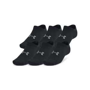 UNDER ARMOUR-UA Essential No Show 6pk-BLK Černá 42/47