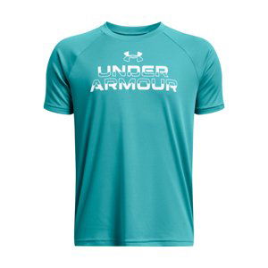 UNDER ARMOUR-UA Tech Split Wordmark SS-BLU Modrá 160/170