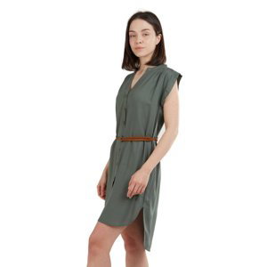 FUNDANGO-Mona Dress-537-khaki Zelená S