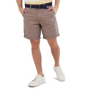 FUNDANGO-North Shore Chino Shorts-639-mud Šedá 33