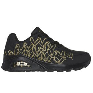 SKECHERS-Uno Golden Heart black/gold Černá 36