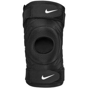 NIKE-OPEN-PTA KNEE SLEEVE STR BK/WH Černá M