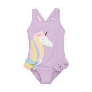 COLOR KIDS-Swimsuit W. Application, lavender mist barevná 116