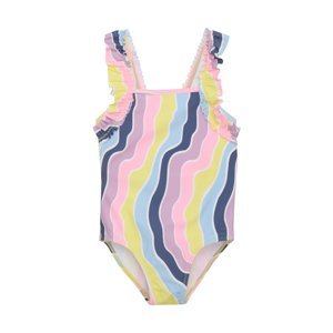 COLOR KIDS-Swimsuit W. Frills, AOP, lavender mist barevná 116