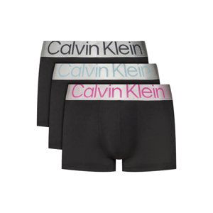 CALVIN KLEIN-LOW RISE TRUNK 3PK-B- ARONA, ASHF GRY, ULTRA PINK LGS Černá M