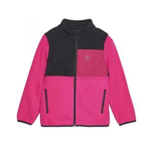 COLOR KIDS-Fleece Jacket - Colorblock, fuchsia purple Růžová XL
