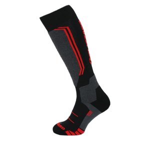 BLIZZARD-Allround wool ski socks,black/anthracite/red Černá 43/46