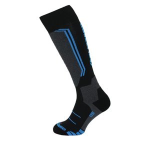 BLIZZARD-Allround wool ski socks junior,black/anthracite/blue Černá 24/26