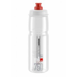 ELITE-Fľaša JET transparentná červené logo 750 ml Bílá