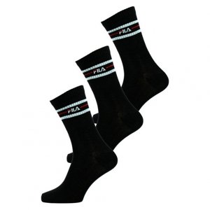 FILA-F9092 SOCKS 3-PACK-200 BLACK Černá 35/38