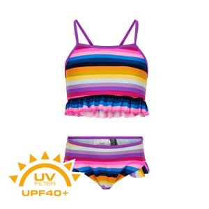 COLOR KIDS-Bikini w. frills UPF 40+ Purple Cactus barevná 104