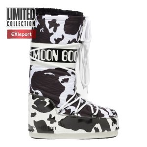 MOON BOOT-Icon Cow Print white/black barevná 39/41