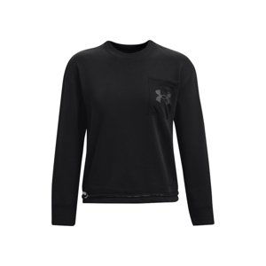 UNDER ARMOUR-Rival Fleece Mesh Crew-BLK Černá L