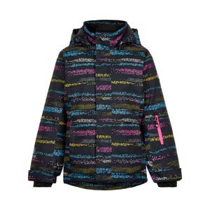 COLOR KIDS-GIRLS Ski jacket AOP, AF 10.000,phantom Černá 140